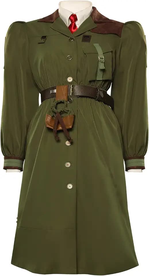 Women's Miss Trunchbull Costume Shirt Tie Long Coat Jacket Belt Full Set Trunchbull Cosplay Costume for Adult