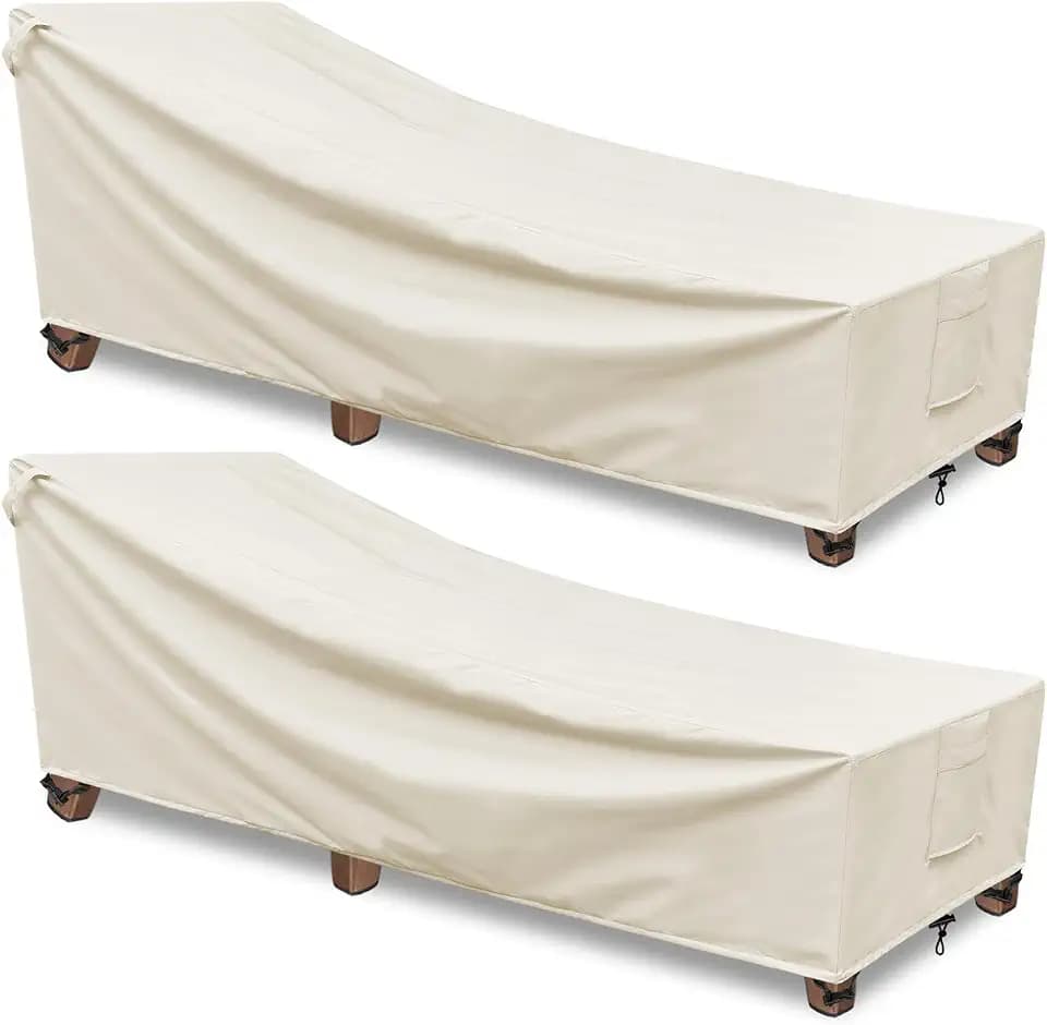 Outdoor Chaise Lounge Cover 2 Pack - 80"L x 30"W x 30"H