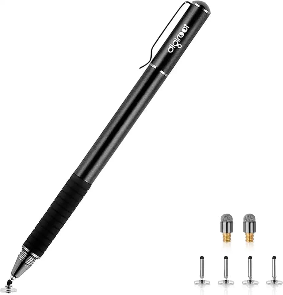 DIGIROOT Universal Stylus, 2-in-1 Disc Stylus Pen for Touchscreen