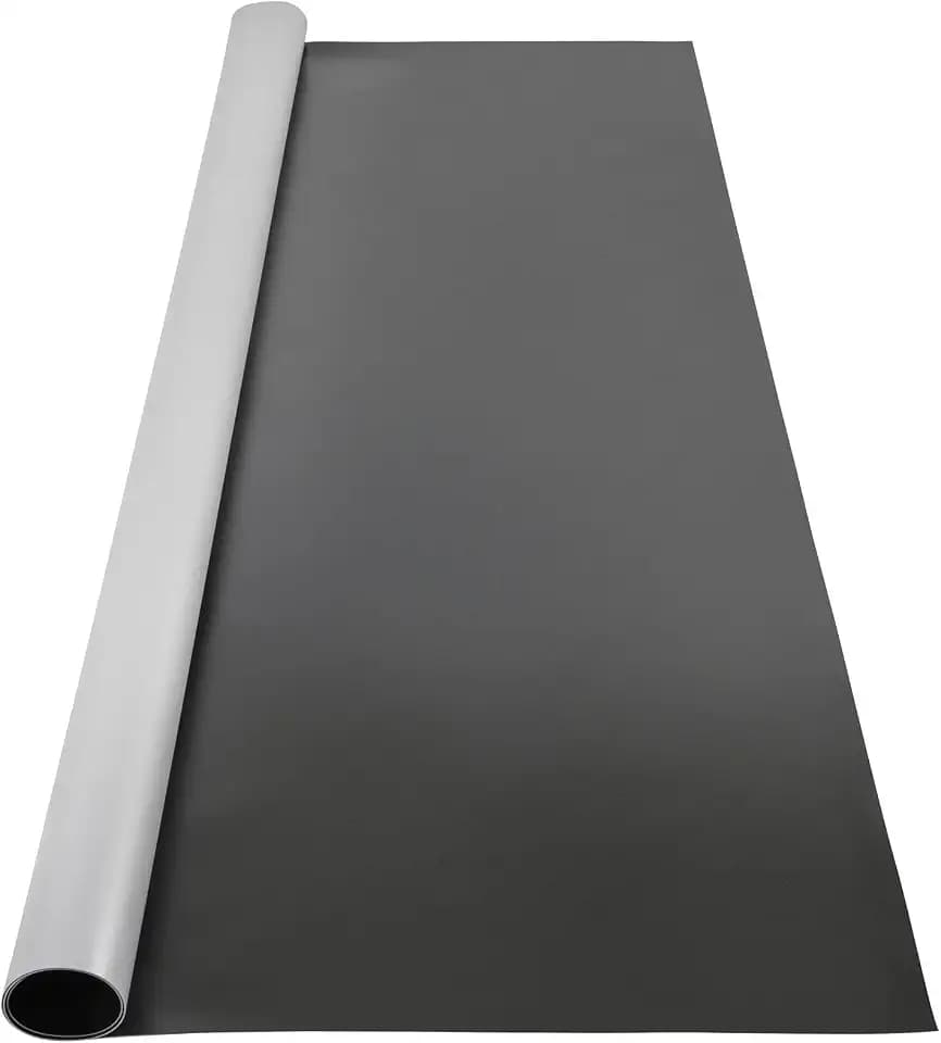 VEVOR Dance Floor 6.6x3.9ft, Portable Dance Mat 0.06in Thick PVC Vinyl Dance Floor Roll Black/Grey Reversible Marley Dance Practice Floor, Non-Slip Dance Flooring for Ballet Jazz Pop Lyrical Style