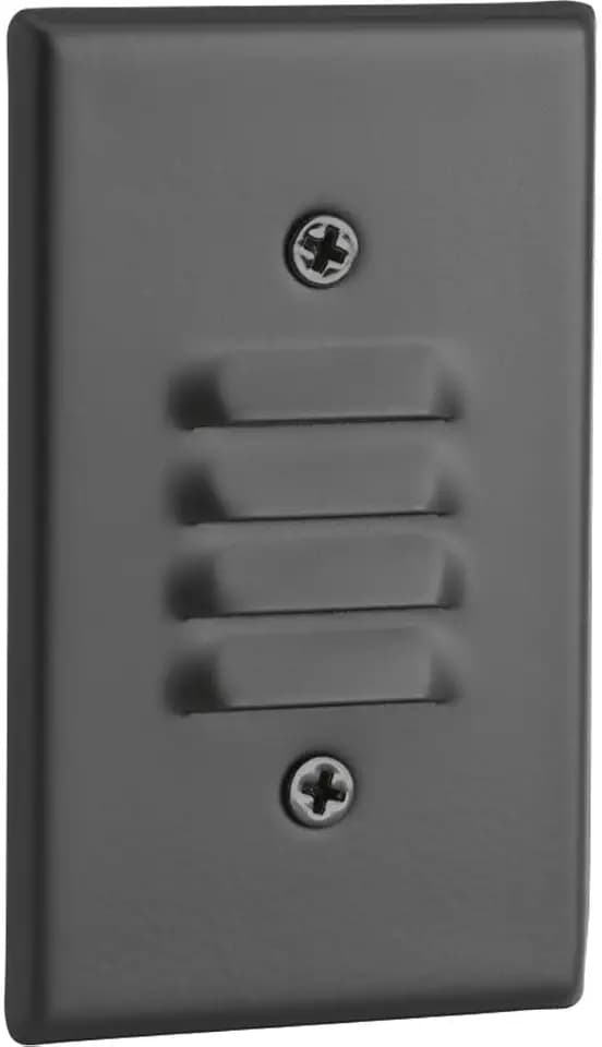 Progress Lighting LED Louvered Step Light, Black