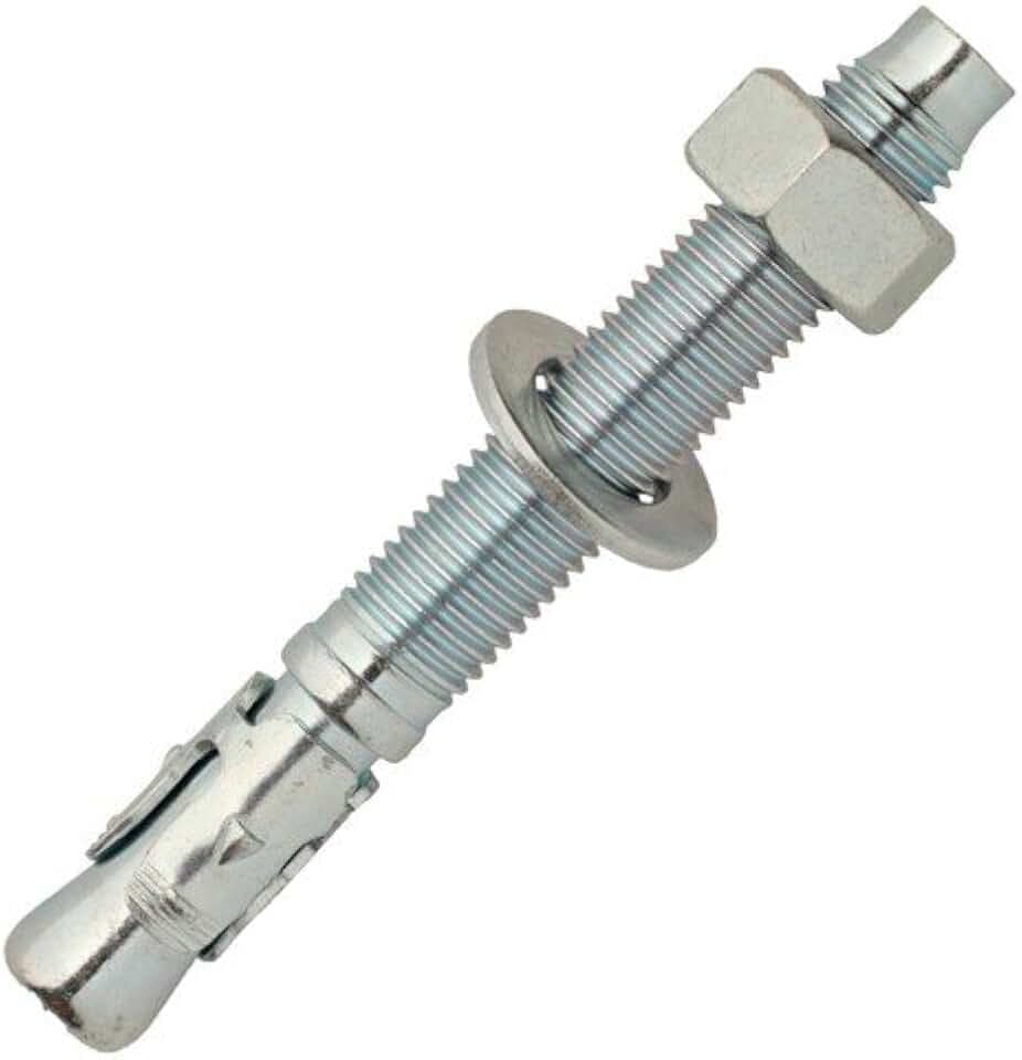 Scell-it FKA30126 Ankerstollen Box 10 Zinkbasis Stahlanker M12X240x80 mm, montierte Nuss und Waschmaschine, 3 Element, M12 x 240 x 80mm, Stück