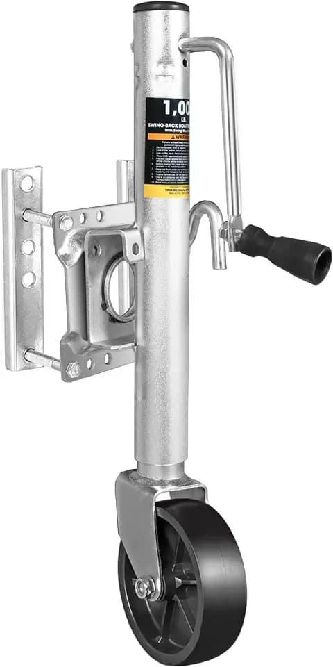Torin Trailer Jack with Wheel, 1000 lbs Heavy Duty Swivel Boat Trailer Jack