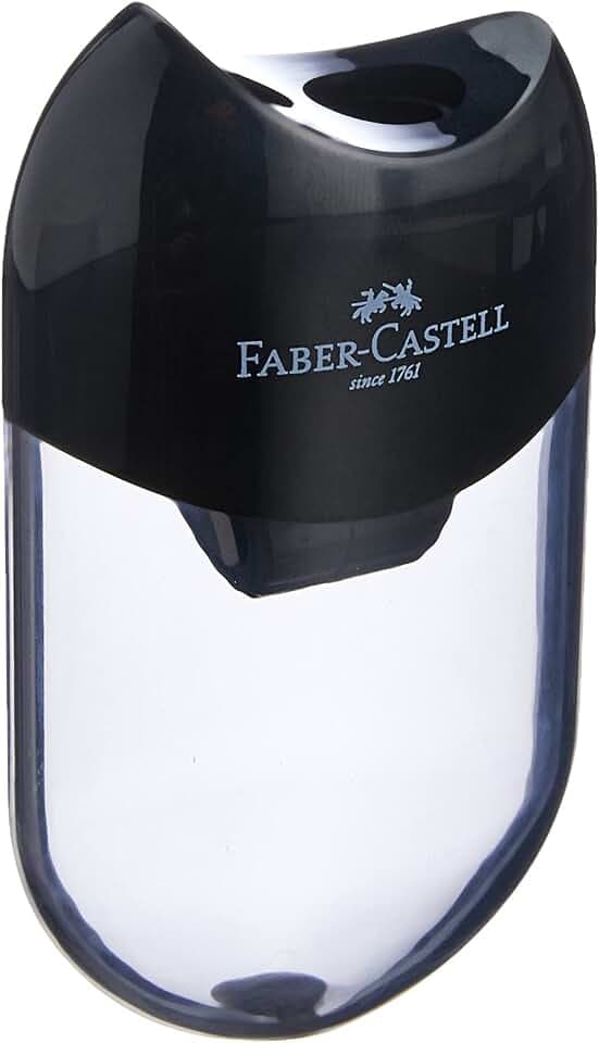 Faber-Castell 183500 - Doppelspitzdose, Gehäusefarbe: schwarz/transparent