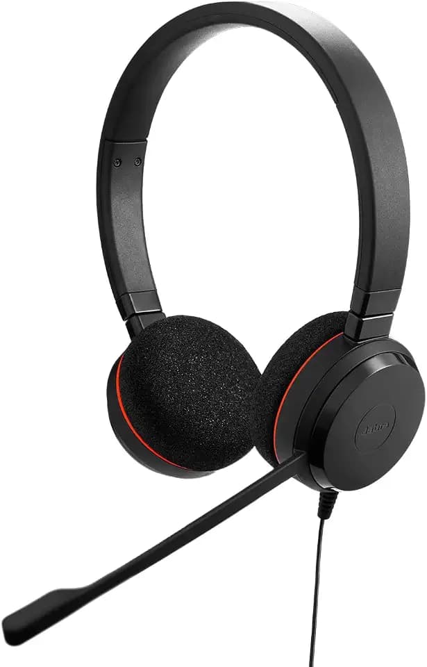 Jabra Evolve 20 (2025 Edition) Wired USB Headset with Microphone, Black
