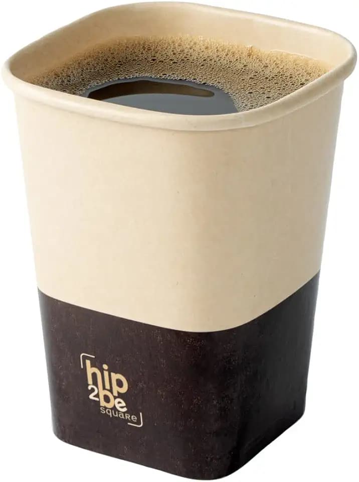 Restaurantware Paper Square 12 oz Kraft And Hot Cold Drinking Cup, 500 Ct