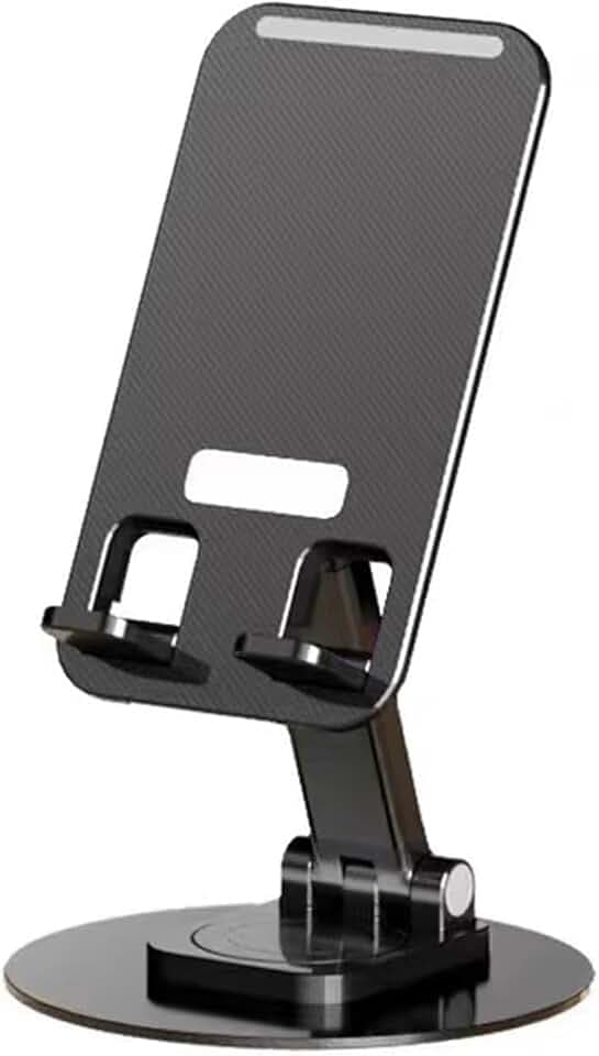 Phone Stand, Portable Folding Design for Travel and Commuting, Stable Support for Watching Shows, Video Calls, and More (Black) (XZCJKA60-1)