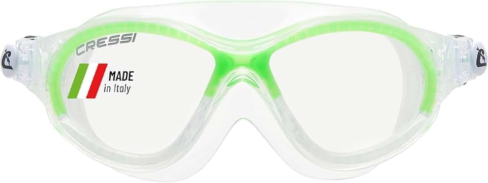 CRESSI seit 1946 - Mini Cobra Schwimmmaske Junior für Kinder von 7 bis 15 Jahren mit Anti Fog Anti Kratz UV Schutz weichem Silikon und mikrometrischen Schnallen für Pool und Meer