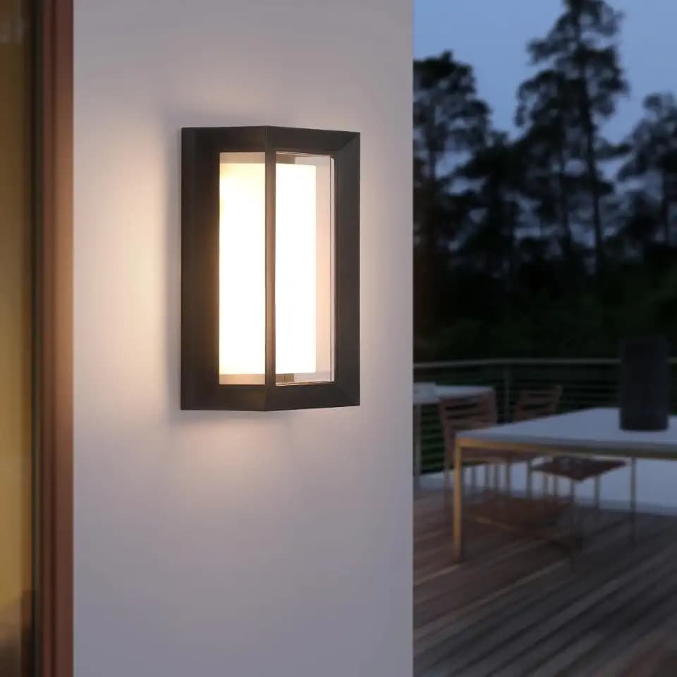 24W LED Outdoor Wall Lights,Exterior/Interior 3-Color Adjustable Sconces Lights, IP65 Waterproof 2100LM, Modern Wall Mount Lighting Fixtures, Aluminum Wall Lights,Compatible with Dimmers