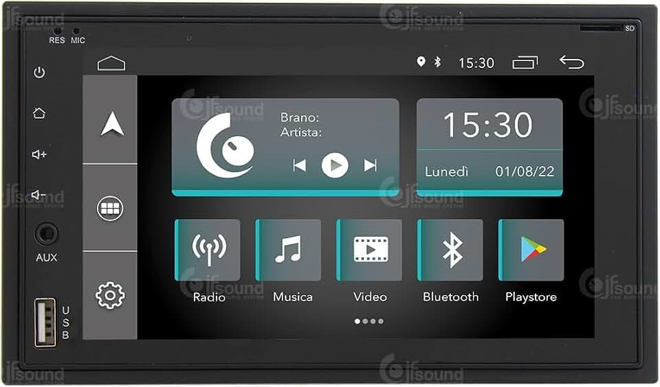JF Sound - JF-227-X7C Universal 2 DIN Android Autoradio - CarPlay und Android Auto - GPS - 2GB RAM - 32GB ROM - DAB+ - 6,2" HD - Hergestellt in Italien