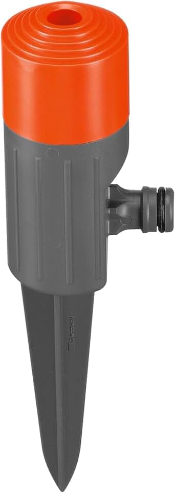 Gardena Classic Sprühregner Fox: Schonender Rasensprinkler auch für kleinste Flächen, für maximal 11 m Durchmesser, ideal für Beete und Vorgärten, sicher im Boden fixierbar, mobil einsetzbar (1951-20)