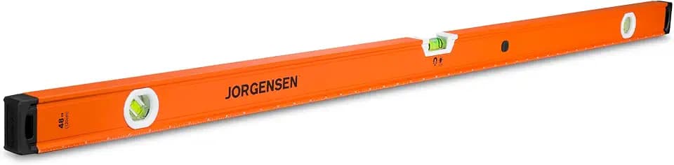 JORGENSEN 48" Magnetic LED Box Level, 45°/90°/180° Bubble Long Leveler Tool