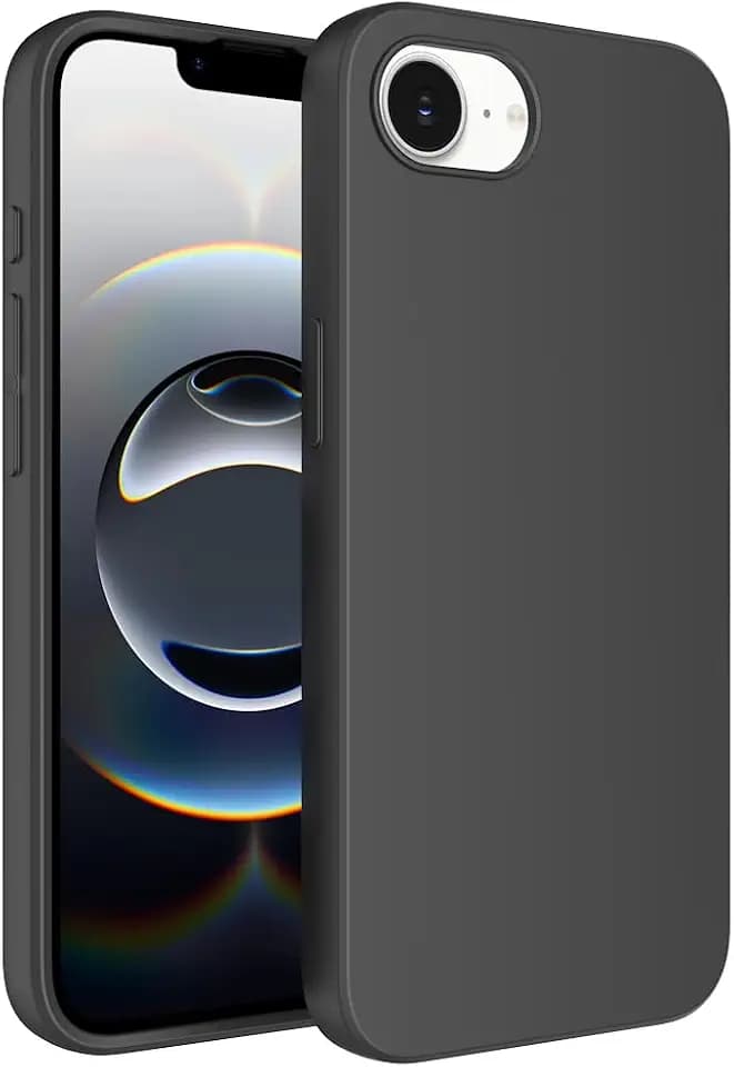 Puxicu Case for iPhone 17E, Slim Design Matte Soft TPU Protective Cover for iPhone 16E 6.1 inch, Black