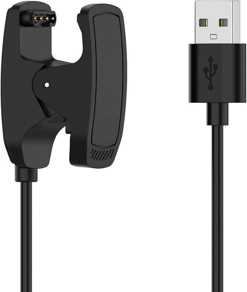 Disscool Replacement Charging Dock Cable Compatible with Garmin Descent MK3/Descent MK3i/Descent MK2/MK2i/MK2S, USB Cable Charger Stand Smart Watch Accessories(1M/3.3FT, Black)