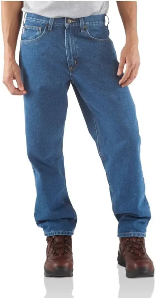 Carhartt Herren-Jeans Relaxed Fit mit fünf Taschen und konischem Schnitt