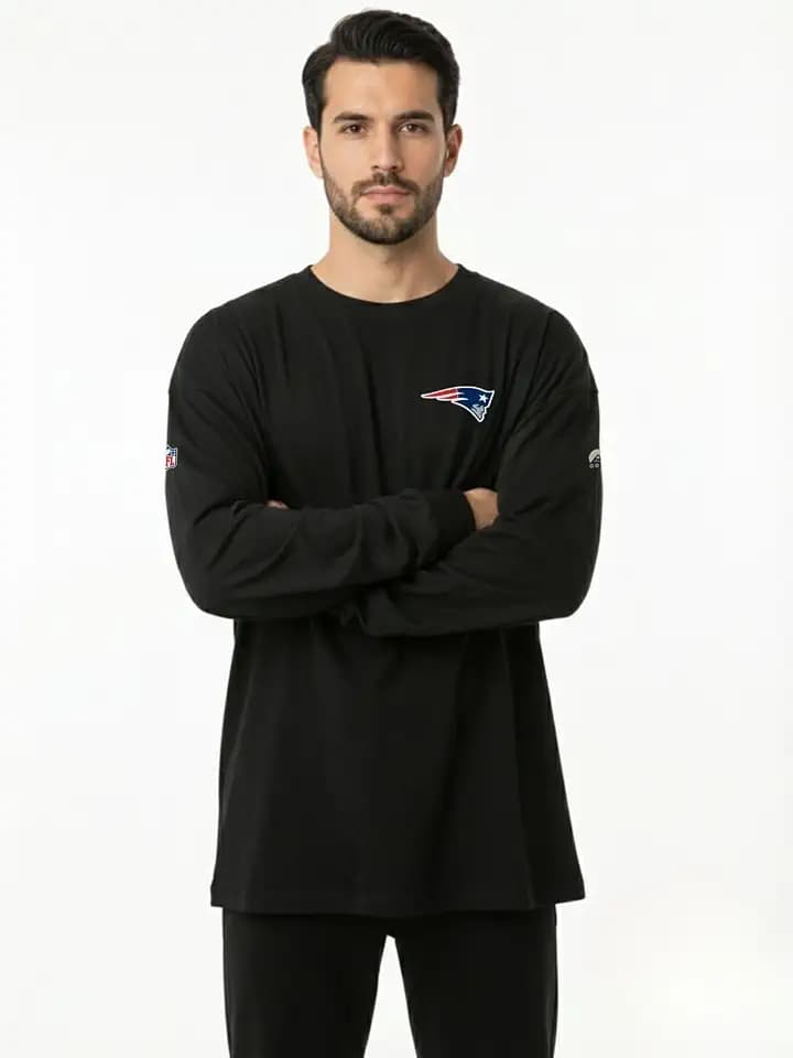 OOSC Herren New England Patriots Long Sleeve T-Shirt T-Shirt (1er Pack)