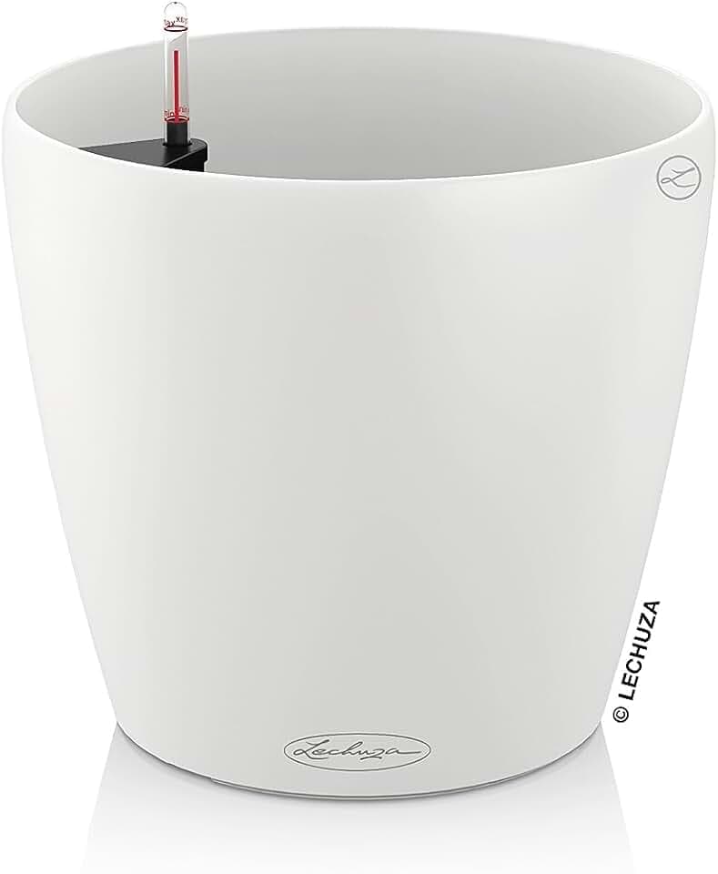 Lechuza-Gefäß mit Bewässerungssystem Classico Color 60 weiß