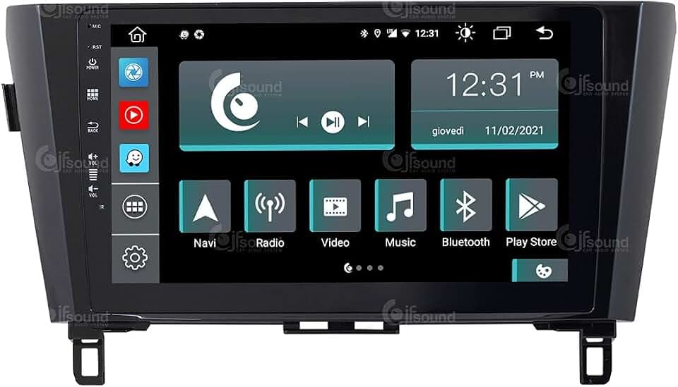 Autoradio für Nissan Qashqai Xtrail mit GPS und Einzelkamera serienmäßig Android GPS Bluetooth WiFi USB DAB+ Touchscreen 10" 8core Carplay AndroidAuto