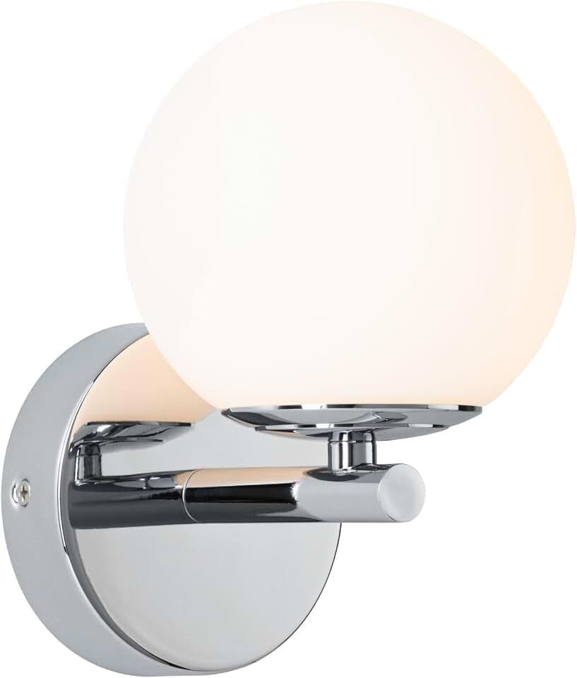 Paulmann 71067 LED Wandleuchte Selection Bathroom Gove IP44 3000K 400lm 230V 5W Chrom, Satin Badleuchte