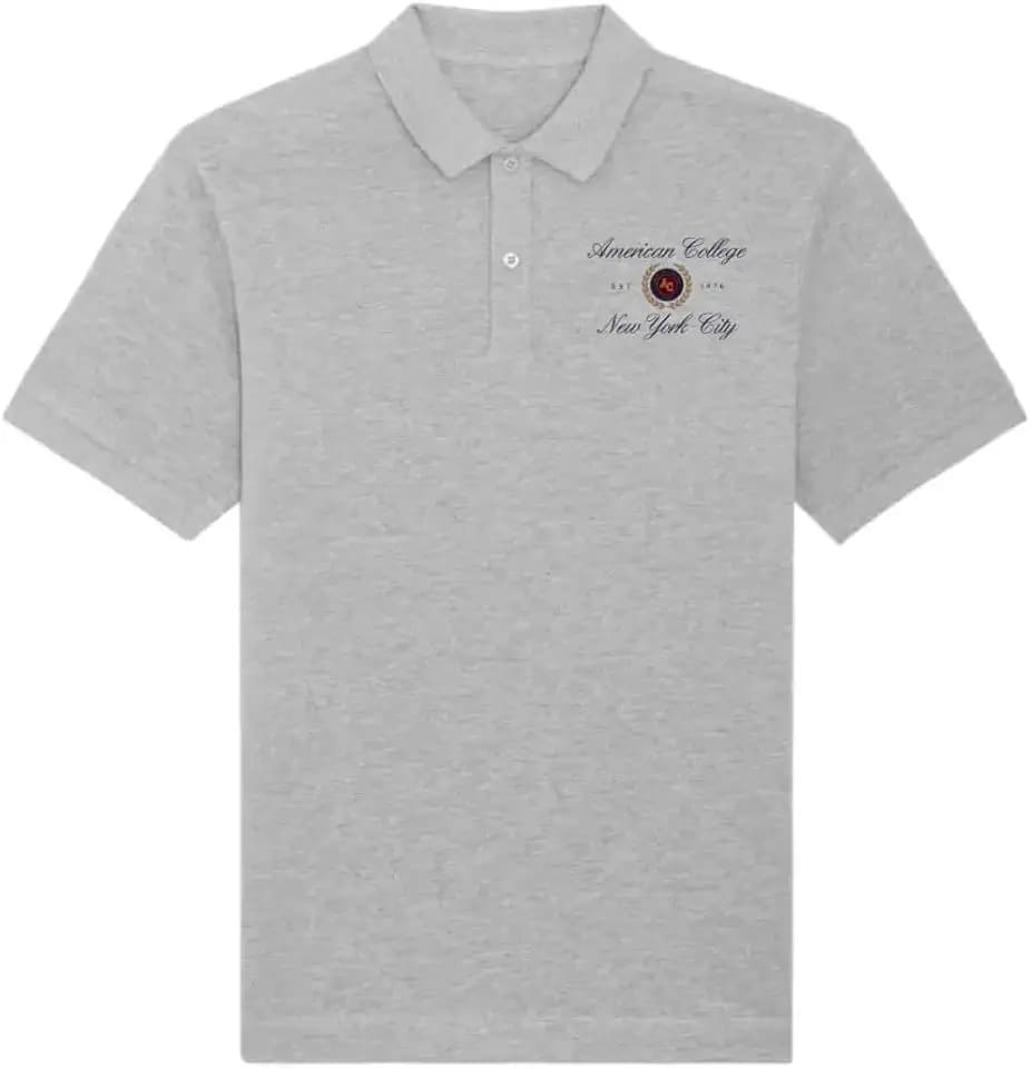 AMERICAN COLLEGE USA Unisex Herren Damen Manner Frauen Polo Shirt