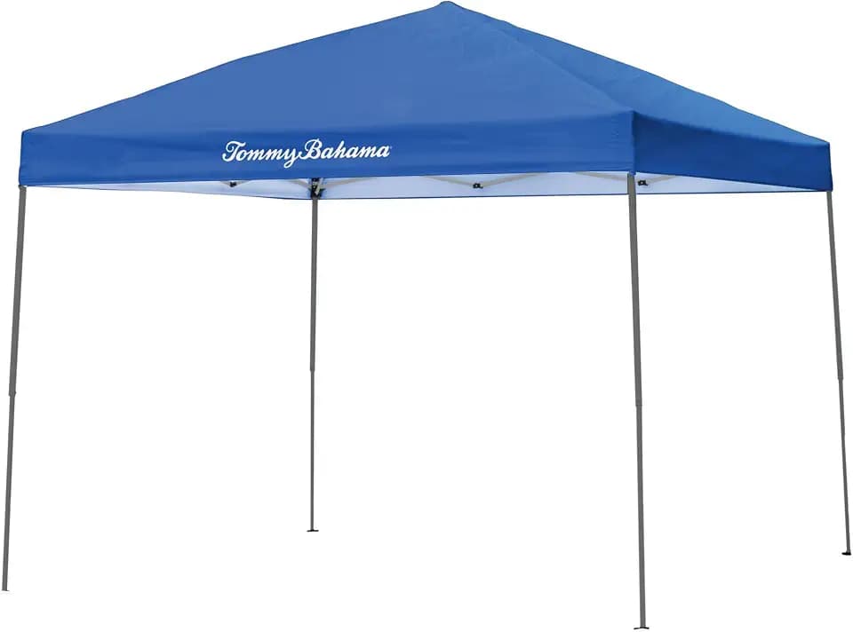 Tommy Bahama Instant Pop-Up Canopy, Blue, 10 x 10 ft