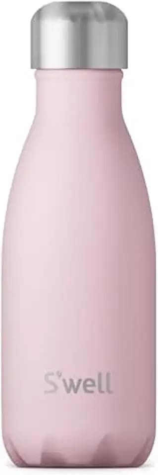 S'well Stainless Steel Water Bottle - 9 Fl Oz - Pink Topaz - Triple-Layered Vacuum-Insulated Containers Keeps Drinks Cold for 27 Hours and Hot for 12 - with No Condensation - BPA Free Water Bottle