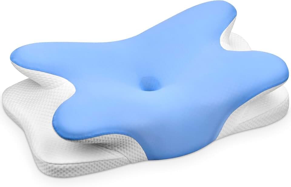 Ehomfory Memory Foam Kissen, Nackenstützkissen Ergonomisches Seitenschläferkissen Nackenkissen Kopfkissen für Seiten, Rücken & Bauchschläfer，67x37x9/12cm