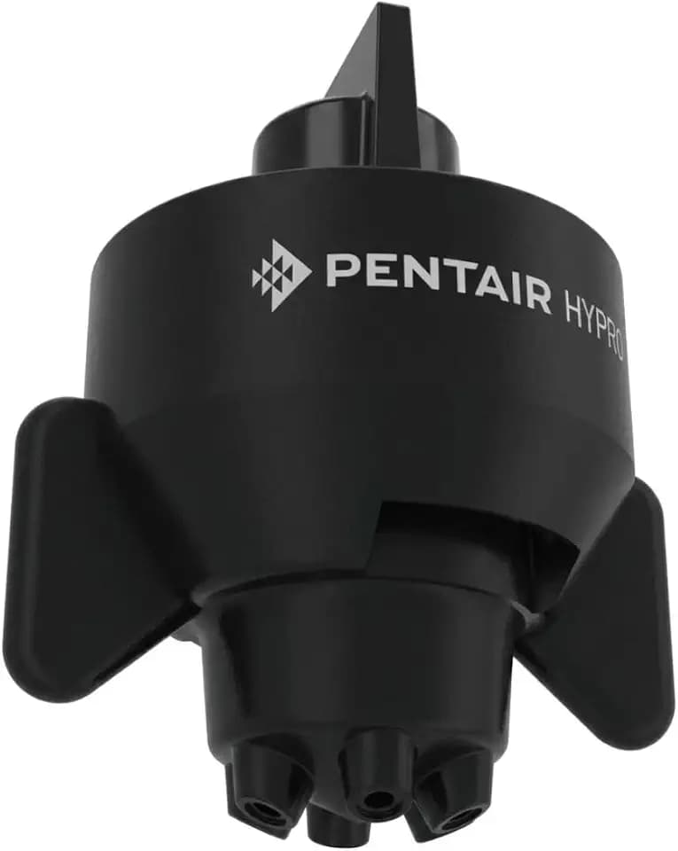 PENTAIR HYPRO ESI Six Stream Ceramic Spray Nozzle Tip with FastCap Lock, Wear Resistant Orifice, Even Fertilizer Distribution, Low Pressure Design, PWM Compatible, Black (FC-ESI-11020)