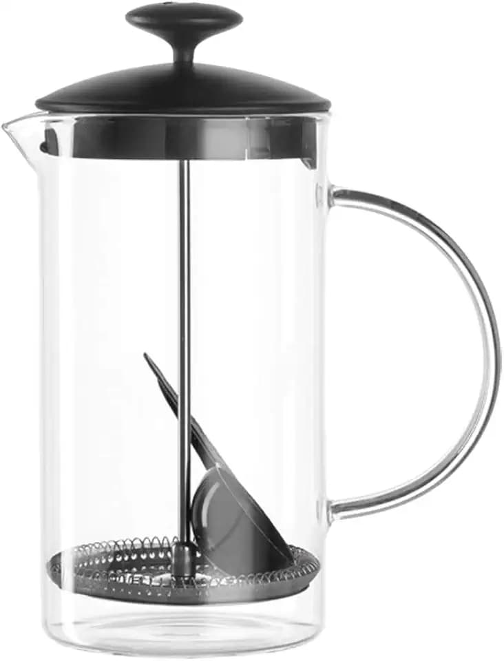Leonardo Caffè per me French Press Kaffeebereiter, manuelle Kaffeemaschine aus hitzebeständigem Glas, Höhe 21 cm, 1,2 l, 025507
