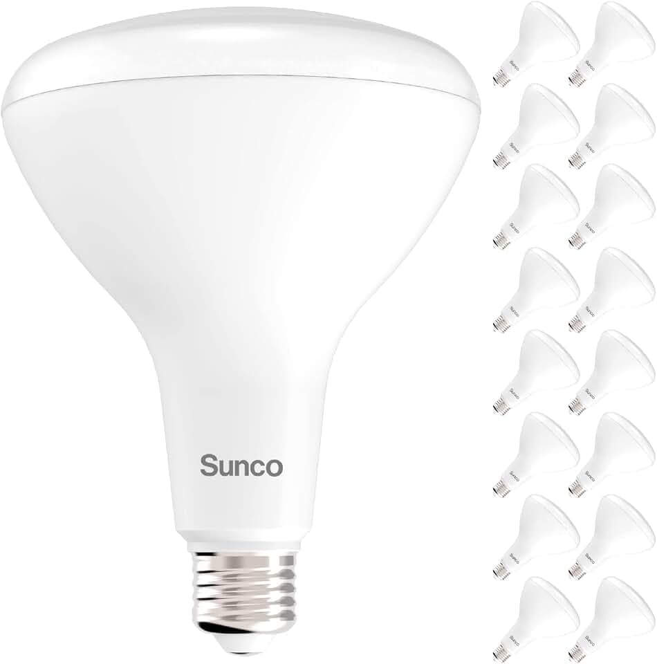 Sunco 16 Pack BR40 LED Flood Light Bulb, E26, 17W=100W, 4000K Cool White