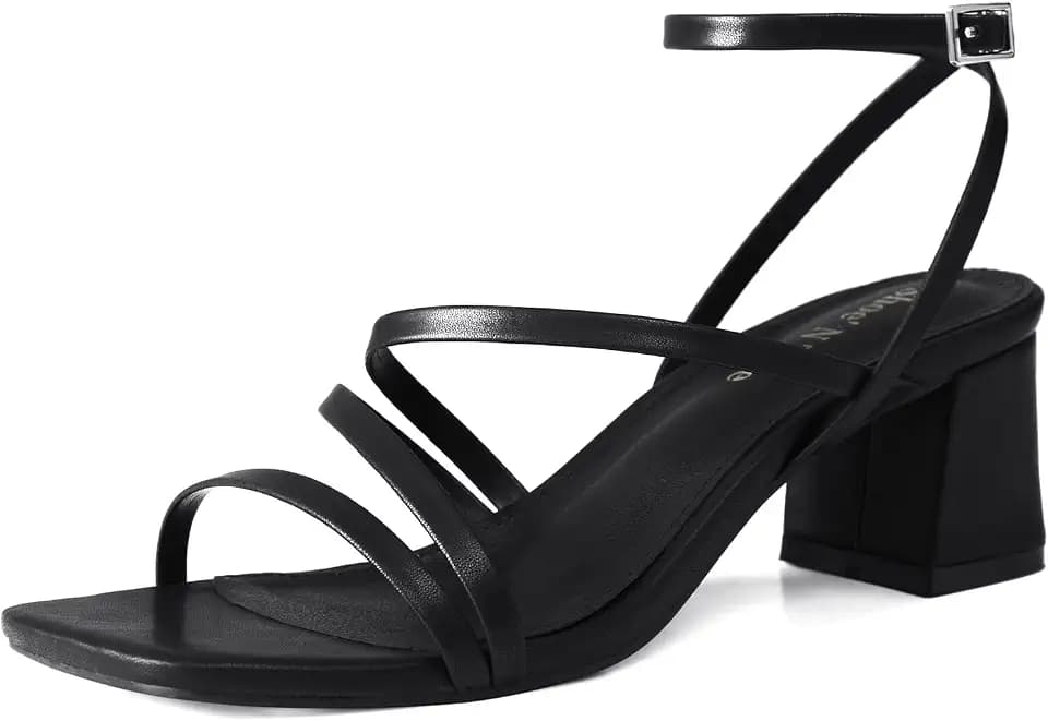 Shoe'N Tale Strappy Block Heel Sandals Women's Ankle Strap