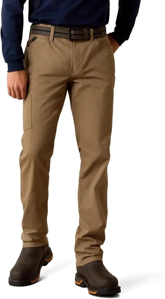 ARIAT Work Men's Rebar M4 Low Rise DuraStretch Made Tough Stackable Straight Leg Pants