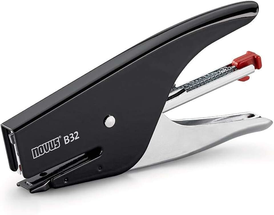 Novus B 32 Heftzange, 15 Blatt, Schwarz/Grau