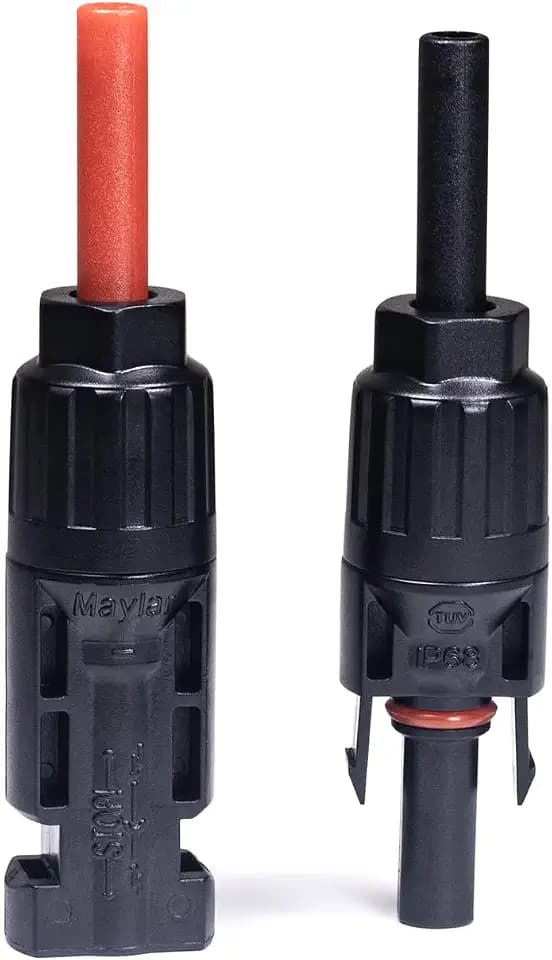 MC4 Connector Tester, Solar MC4 to 4mm Banana Plug Test Lead for Solar Panel System Multimeter Photovoltaic Testing