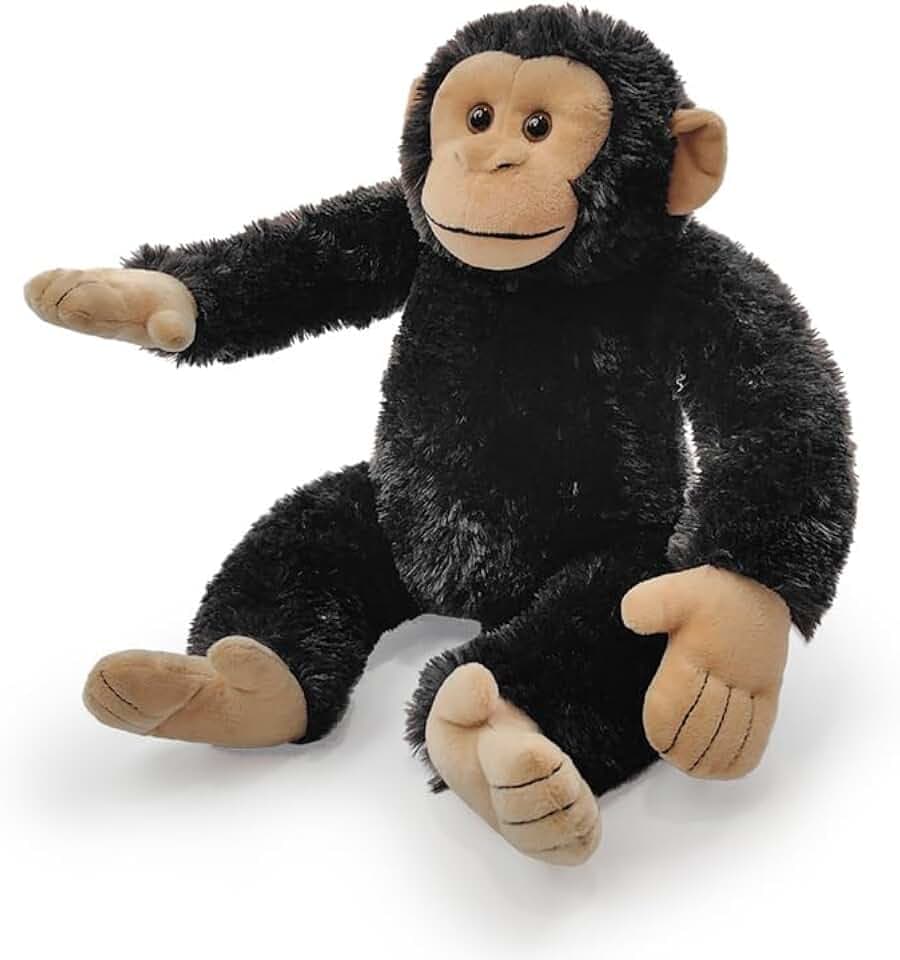 Realistic chimpanzee stuffed animal toys, 13’’ wild gorilla plush animal