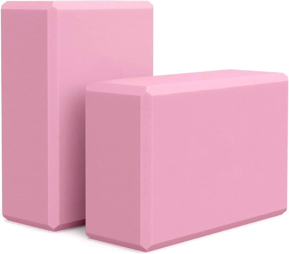 Yoga Block Yoga Blöcke Yogablock Yoga Block 2er Set Yogablöcke Yoga Klötze Hochdichter Eva Yoga Blocks Rutschfest Pilates Block für Damen und Herren Fitness Pilates Stretching Meditation