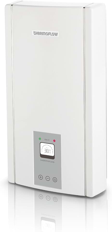 Thermoflow Elex 21 kW Durchlauferhitzer 400 V druckfest | Warmwasserbereiter bis 55 °C | G 1/2“ Anschluss | 11,8 L / min | Durchlauferhitzer für Waschtisch, Dusche oder Badewanne