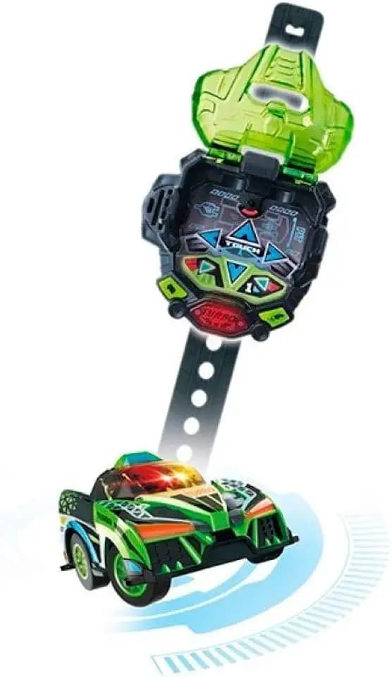 Vtech Turbo Force Racers Fernbedienung mit Fernbedienung für das Handgelenk, 6 Richtungen Fahren und den Turbo-Modus aktivieren, spanische Stimmen