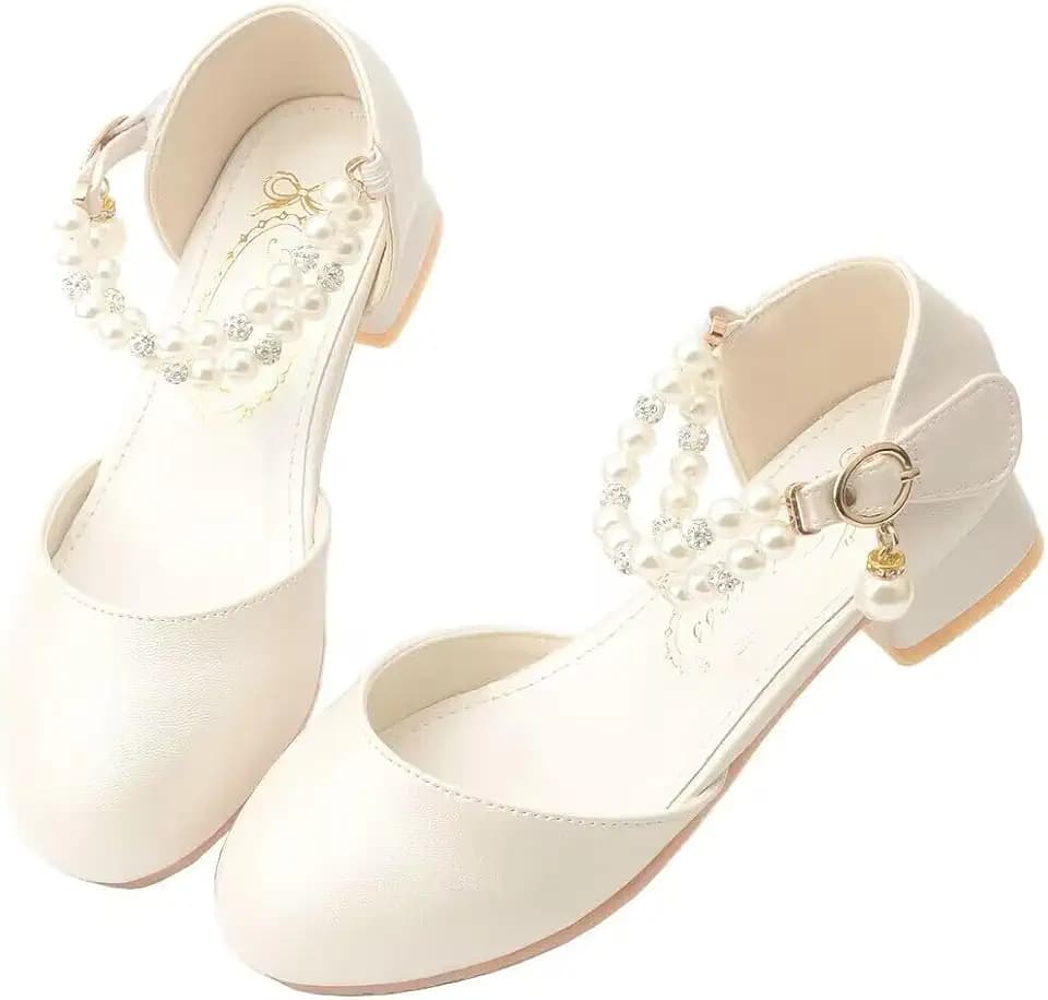 Girls Dress Shoes Mary Jane Flower Girl Princess Shoes For Wedding 5531