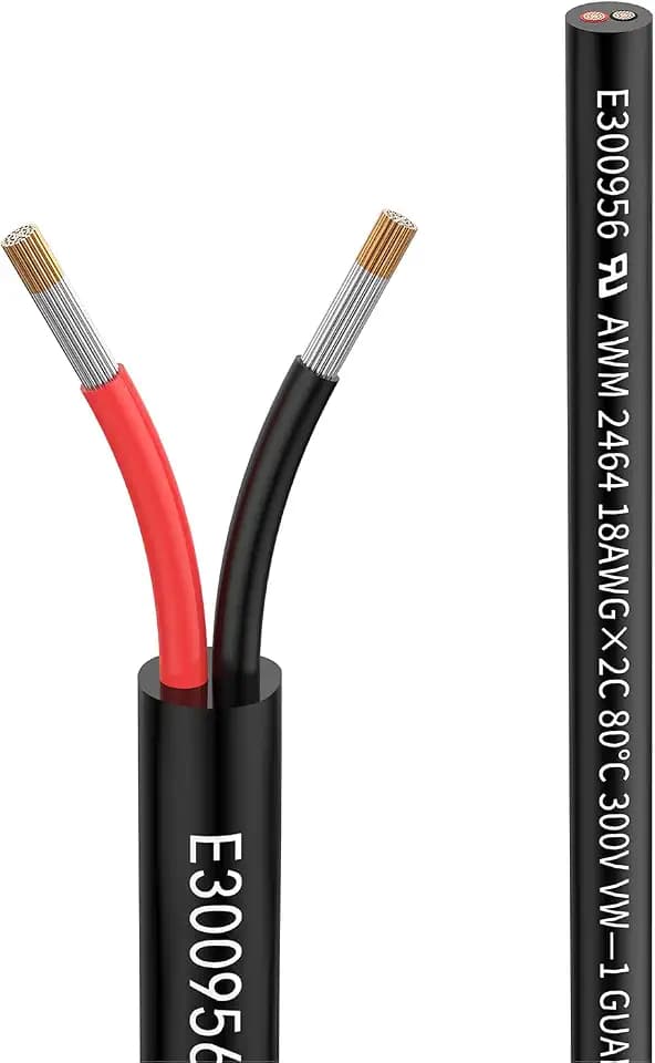 18AWG 2×0,75mm² 10 Meter Elektrischer Kabel 2 adrig Verlängerungskabel