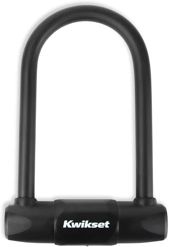 Kwikset Heavy-Duty High Security Bicycle U-Lock, Hardened Steel, Black