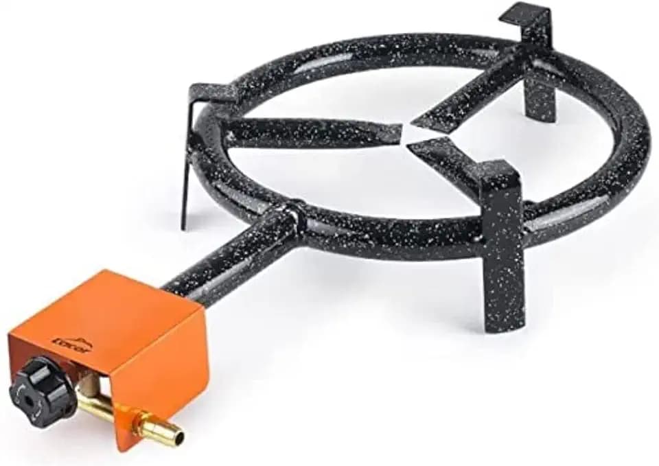 Lacor 63731 – Butangas-Paellapfanne, 1 Brenner, schwarz, 40 x 60 cm