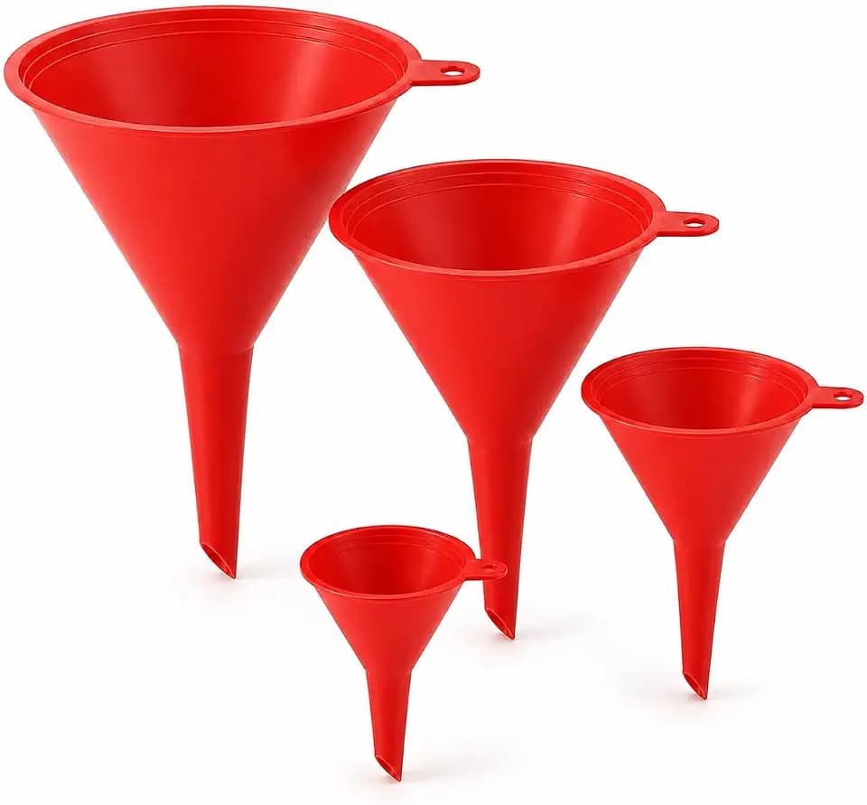 Trichter, 4 Stück, Trichter Küche, Ohne BPA, Einfülltrichter, Stapelbares Design, Für Flüssigkeiten Und Trockene Zutaten, Geeignet Für Küche Und Auto