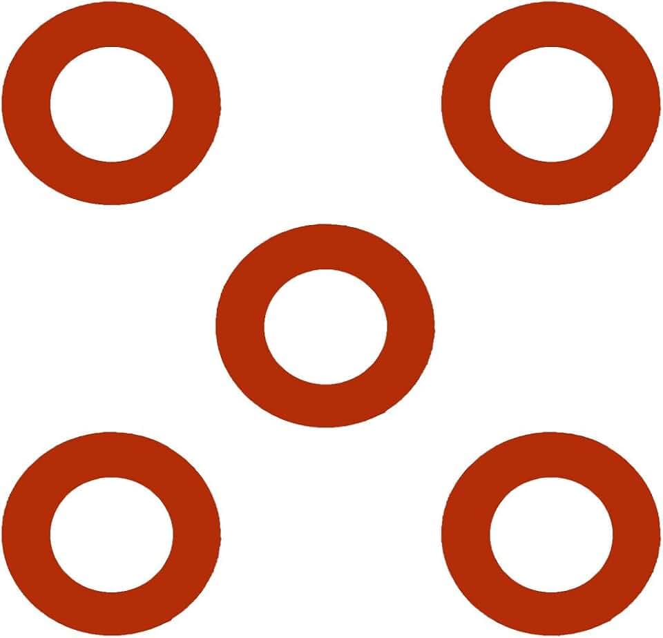Sterling Seal CRG7237.300.125.150X5 7237 Red Rubber Ring Gasket, 3.5" ID, 3" Pipe Size, 1/8" Thick, Pressure Class 150# (Pack of 5)