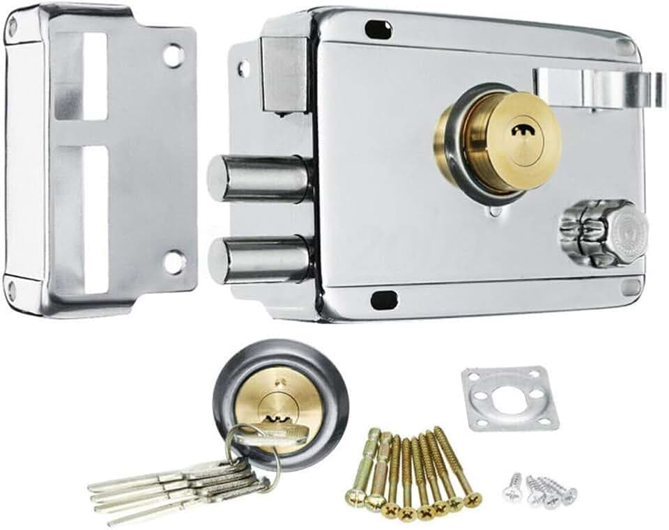 Türschloss Home Sicherheit Multi-Versicherung Edelstahl Professionelle Anti-Diebstahl Schlafzimmer Außen Verriegelung Zubehör Heavy Duty Soft (Mit Riegel)