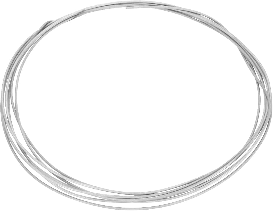 sourcing map Titandraht, 3 m x 1,2 mm, 17 Gauge, TA1, reines Titan, weich, rund, Metall-Basteldraht für Schmuckherstellung, Basteln, Löten, elektrische Leistung (silberfarben)