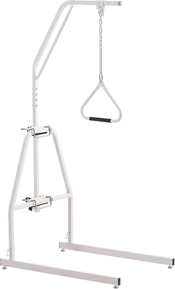 VEVOR Trapeze Bar for Bed Mobility, Bed Trapeze with Clamps and Floor Stand, 250LBS Weight Capacity Pull Up Assist for Elderly, Patients & Disabled, Suitable for Home Care, Hospital, Nursing Home