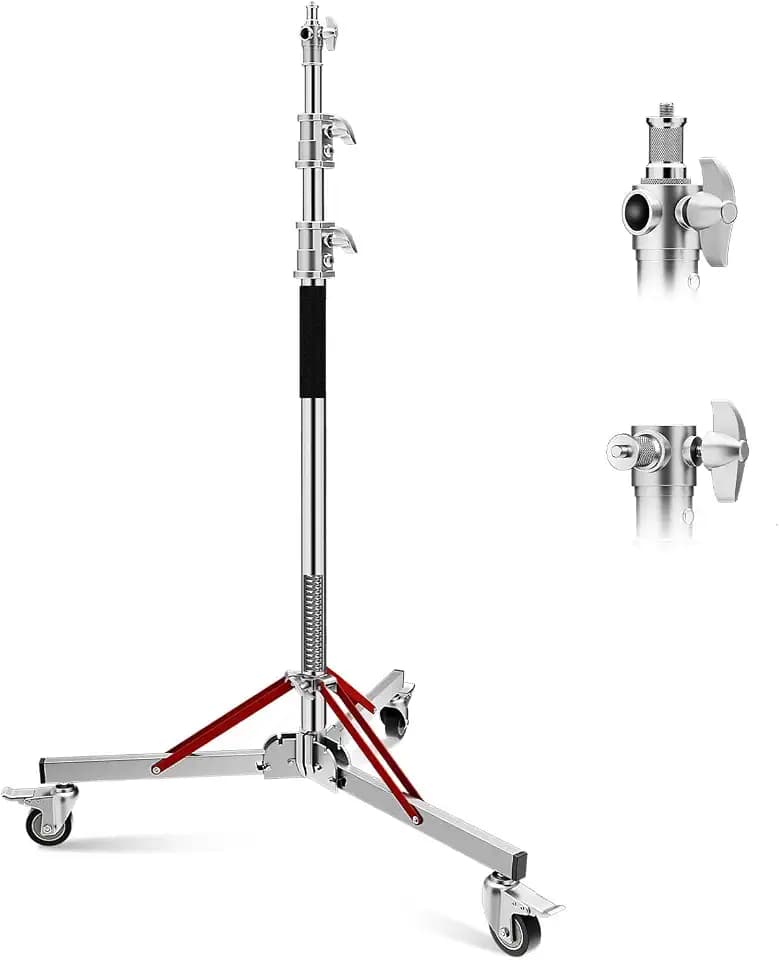 Heavy Duty Light Stand with Casters 10ft/305CM 30kg/66lb Load Bearing