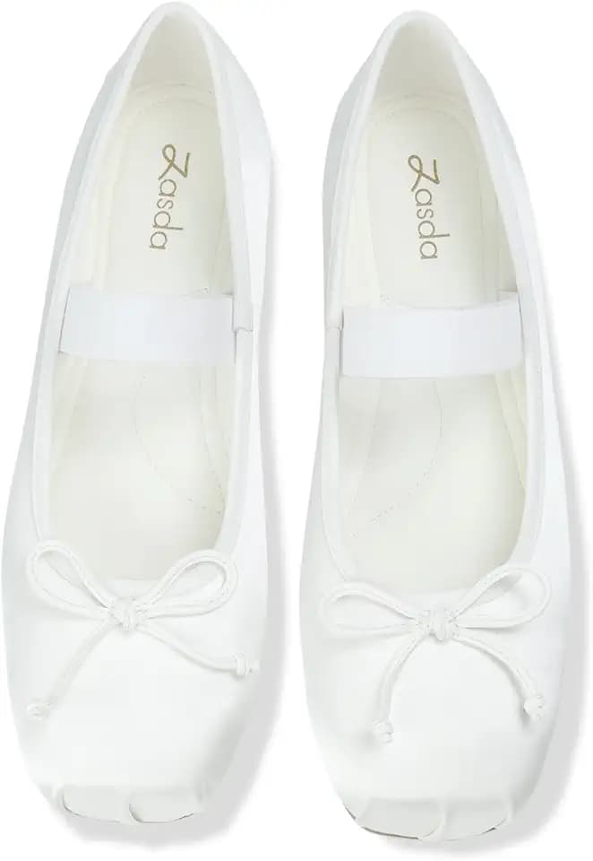 Ballet Flats for Women Comfortable Bow Casual Work Mary Jane Shoes