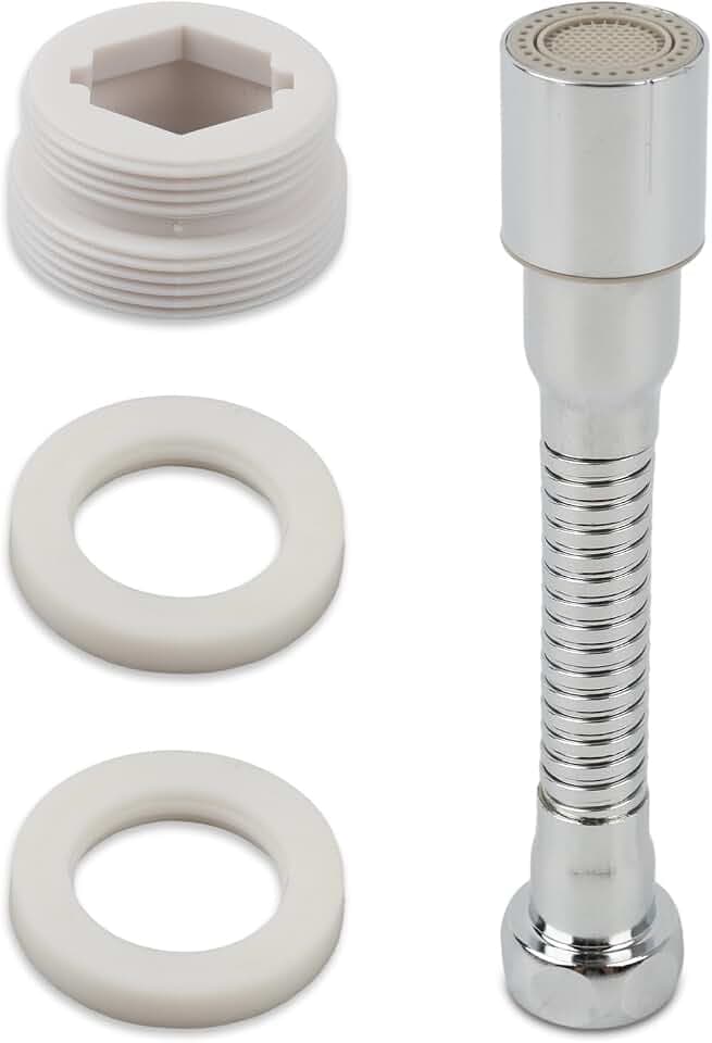 Flexibele Wasserhahn Verlängerung 14 cm für die Küche, Drehbarer Wasserhahn Aufsatz mit 2 Modi, Wassersparend Schlauch Aerator M22/M24, Wassersparend Verlängerung Flexibel für mehr Komfort